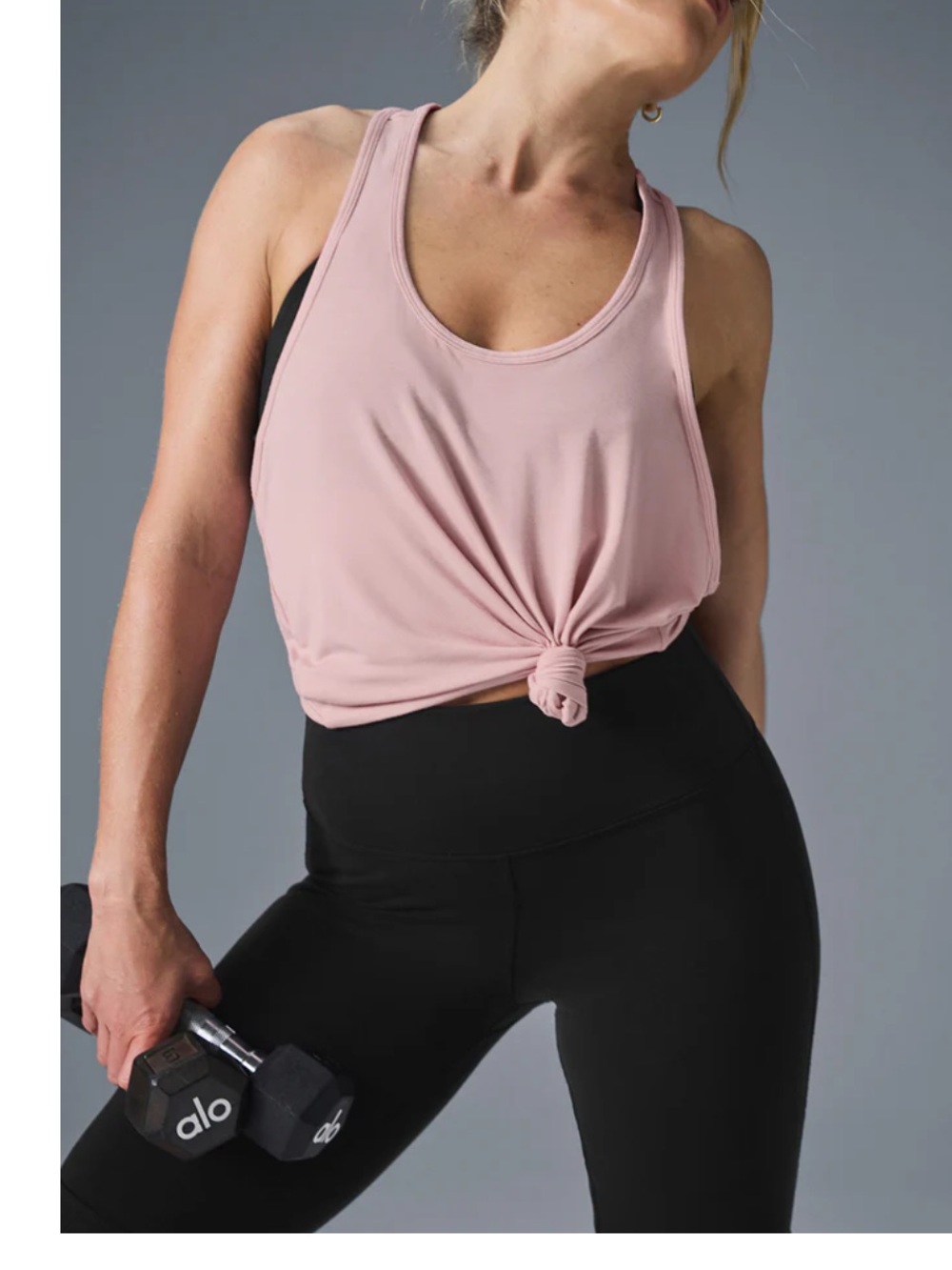 Alo Yoga All Day Tank - Ballet Pink | Size L